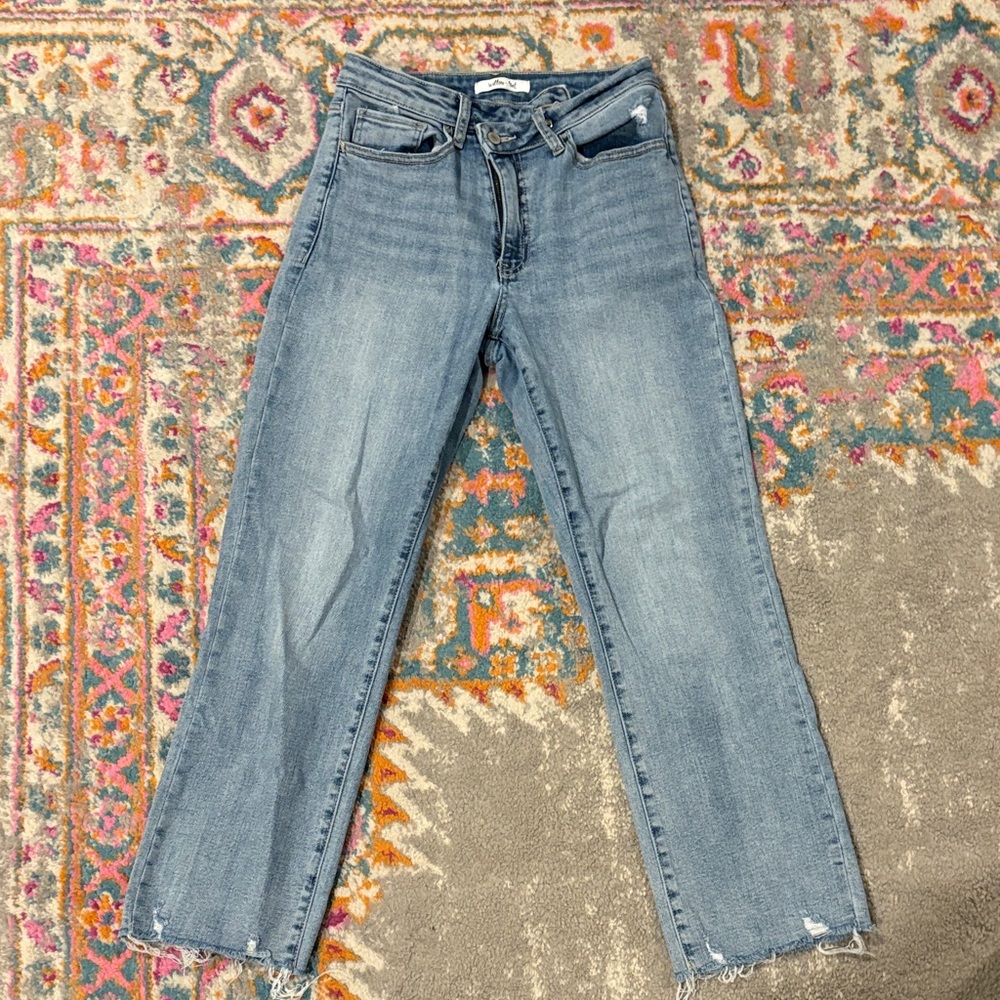 Stylish Light Blue Women's Straight Leg Jeans